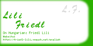 lili friedl business card